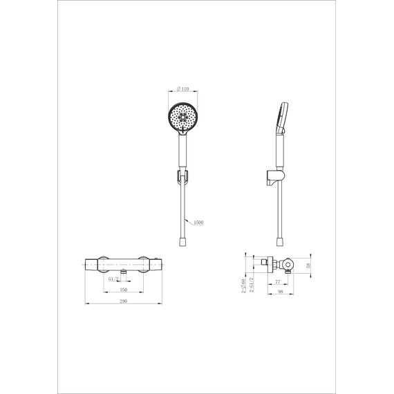 Смесители для душа с термостатом Wonzon & Woghand Inn WW-B2029-A-BG, золото - фото 6