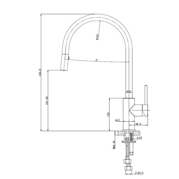 Смесители для кухни Wonzon & Woghand WW-422902-CR - фото 6