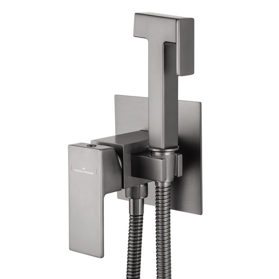 набор для гигиенического душа Wonzon & Woghand Cube WW-88829016-BGM (со скрытой частью) тёмный графит - фото 3