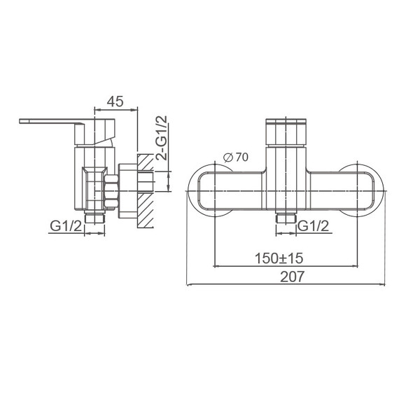 Смесители для душа Wonzon & Woghand Arnie WW-694101-MB, чёрный - фото 7