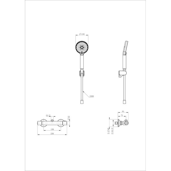 Смесители для душа с термостатом Wonzon & Woghand Inn WW-B1005-A-CR - фото 7