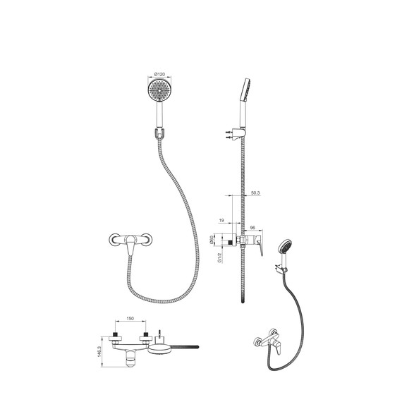 Смесители для душа Wonzon & Woghand Alfa WW-AE3102-CR - фото 5