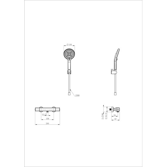 Смесители для душа с термостатом Wonzon & Woghand Stay WW-B2016-A-CR - фото 2