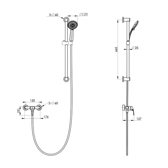 Смесители для душа Wonzon & Woghand WW-4570-MW, белый - фото 2