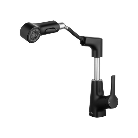 Смесители для раковины Wonzon & Woghand WW-121B108-MB, чёрный - фото 2