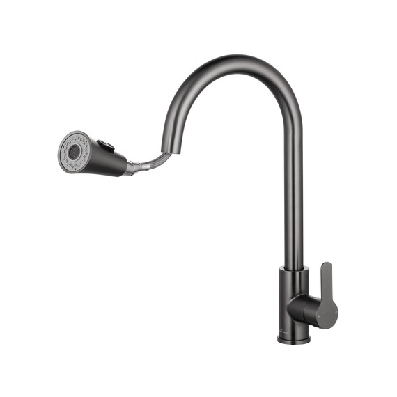 Смесители для кухни Wonzon & Woghand WW-121E201L-BGG, тёмный графит - фото 5