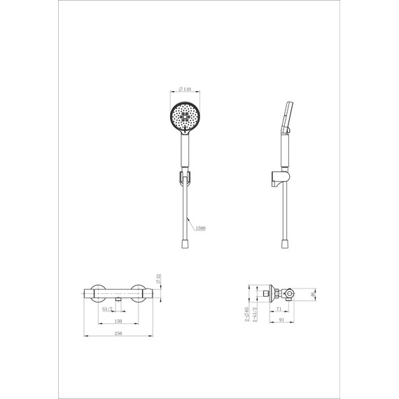 Смесители для душа с термостатом Wonzon & Woghand Inn WW-B2005-A-CR - фото 7