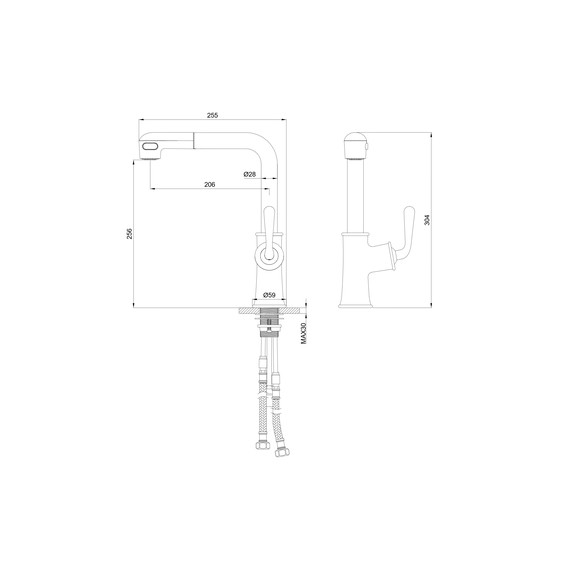 Смесители для кухни Wonzon & Woghand WW-88439008A-CR - фото 6