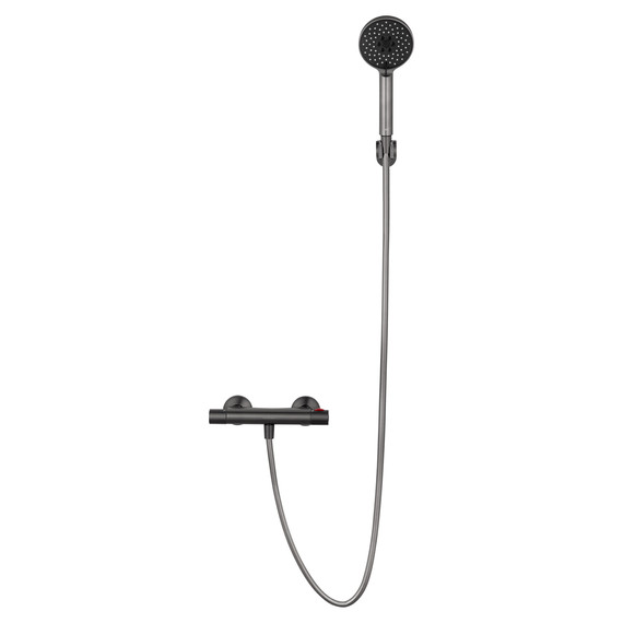 Смесители для душа с термостатом Wonzon & Woghand Inn WW-B2005-A-BGG, тёмный графит - фото 2