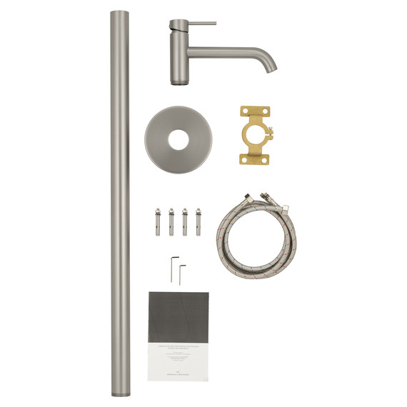 Смеситель для раковины напольный Wonzon & Woghand Stick WW-88649905-BN, никель - фото 6