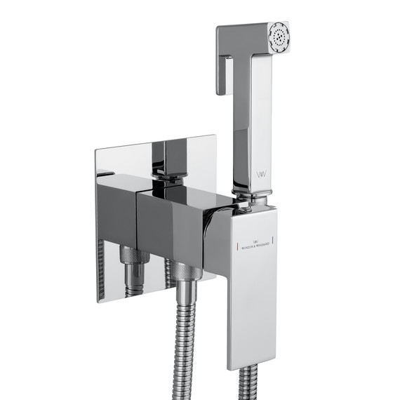 набор для гигиенического душа Wonzon & Woghand Cube WW-88829016-CR (со скрытой частью) - фото 4