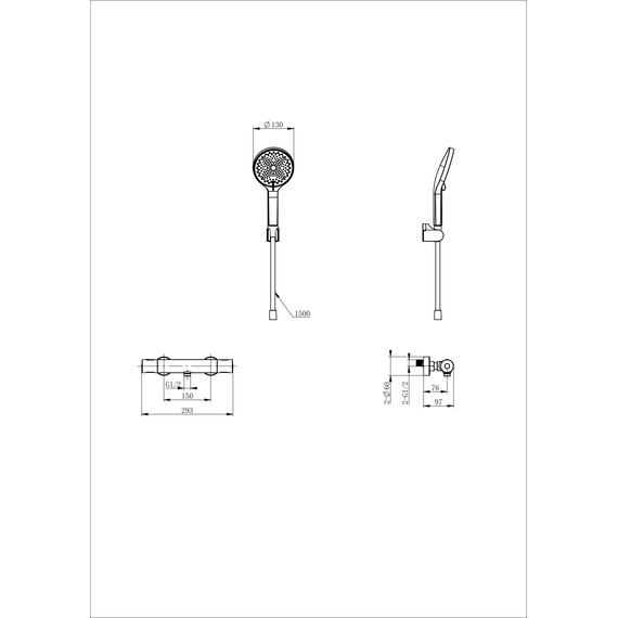 Смесители для душа с термостатом Wonzon & Woghand Inn WW-B3013-A-MW, белый - фото 2