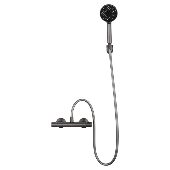 Смесители для душа с термостатом Wonzon & Woghand Inn WW-B1005-A-BGG, тёмный графит - фото 2
