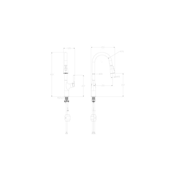 Смесители для кухни Wonzon & Woghand WW-AE54123-MB, чёрный - фото 6
