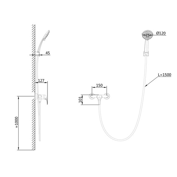 Смесители для душа Wonzon & Woghand WW-4540-BG, золото - фото 5