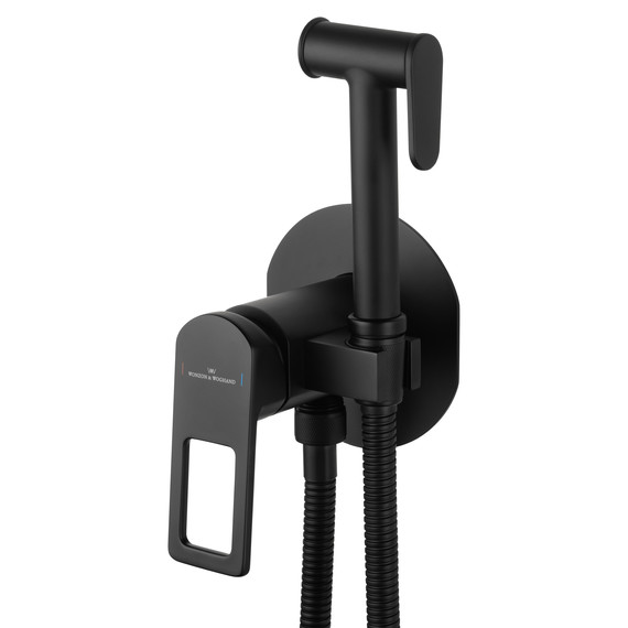 набор для гигиенического душа Wonzon & Woghand Frame WW-88829010-MB (со скрытой частью) чёрный - фото 3