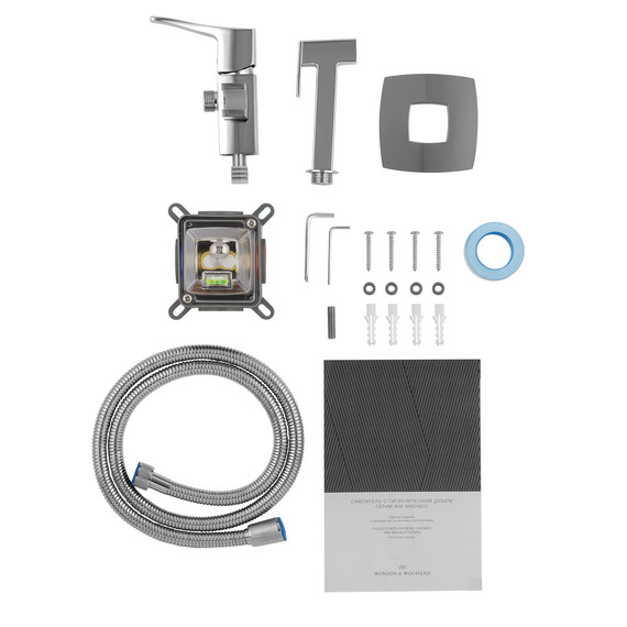 набор для гигиенического душа Wonzon & Woghand Flex WW-88829072-CR (со скрытой частью) - фото 5