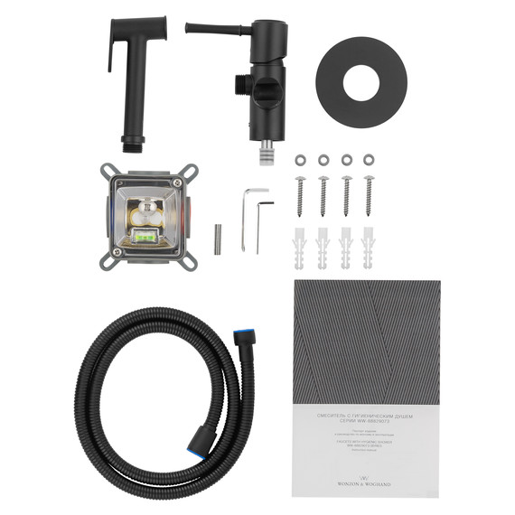 набор для гигиенического душа Wonzon & Woghand Tor WW-88829073-MB (со скрытой частью) чёрный - фото 5