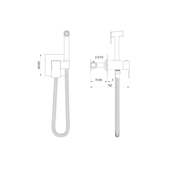 набор для гигиенического душа Wonzon & Woghand WW-88829903-BG (со скрытой частью) золото - фото 6