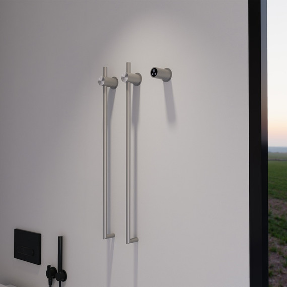 Полотенцесушитель электрический Abber Charme П2 800x345 мм AH4002BST, сталь брашированная - фото 2