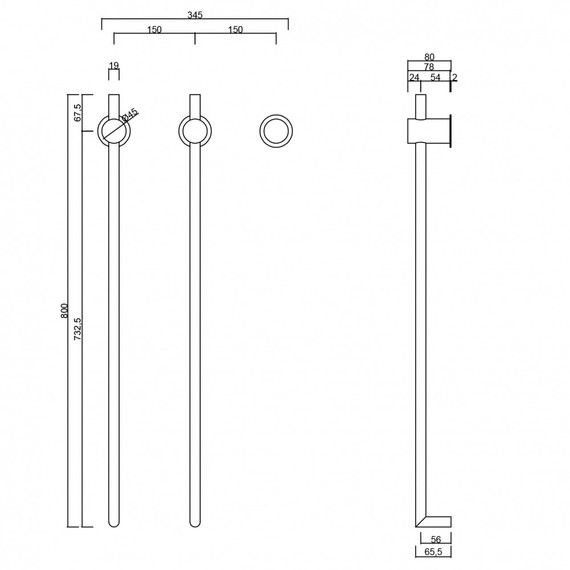 Полотенцесушитель электрический Abber Charme П2 800x345 мм AH4002MB, чёрный матовый - фото 4