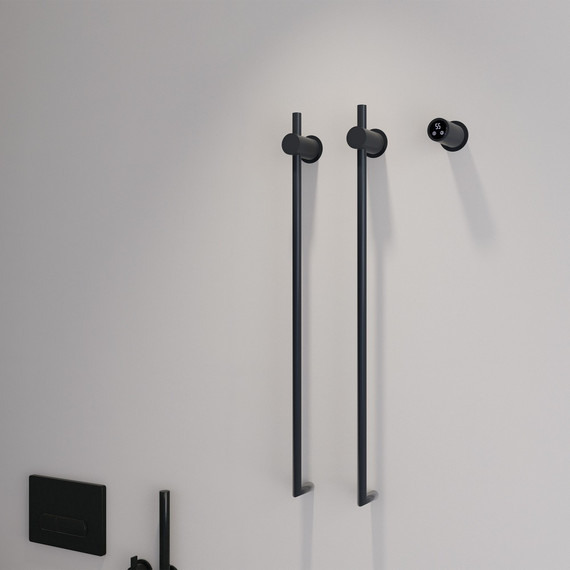 Полотенцесушитель электрический Abber Charme П2 800x345 мм AH4002MB, чёрный матовый - фото 2