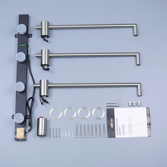 Полотенцесушитель электрический Abber Charme П3 495x520 мм AH4003BST, сталь брашированная - фото 3