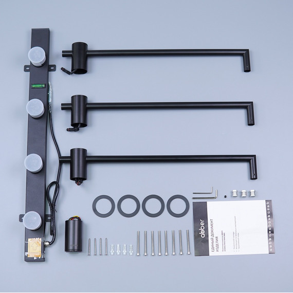 Полотенцесушитель электрический Abber Charme П3 495x520 мм AH4003MB, чёрный матовый - фото 3