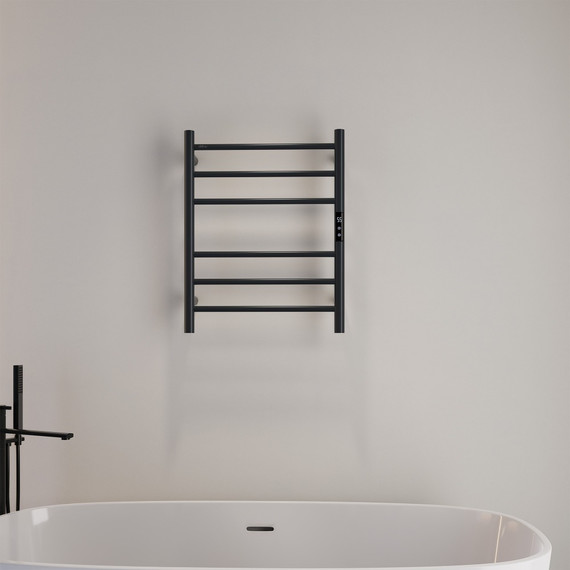 Полотенцесушитель электрический Abber Standard П6 630x500 мм AH4606MB, чёрный матовый - фото 2