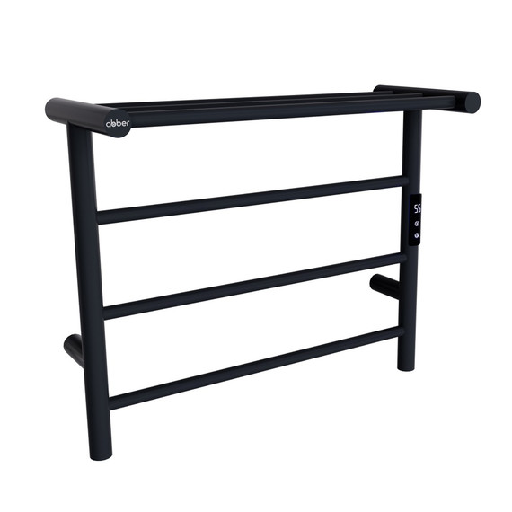 Полотенцесушитель электрический Abber Standard с полкой П6 500х600 мм AH4614MB, чёрный матовый - фото 