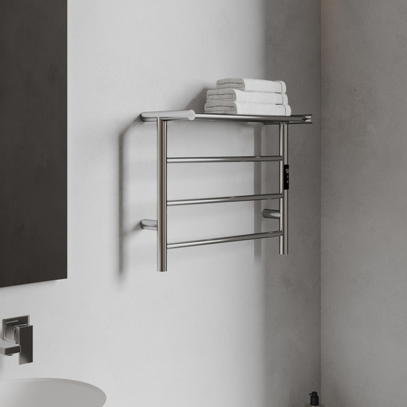 Полотенцесушитель электрический Abber Standard с полкой П6 500х600 мм AH4614 - фото 3