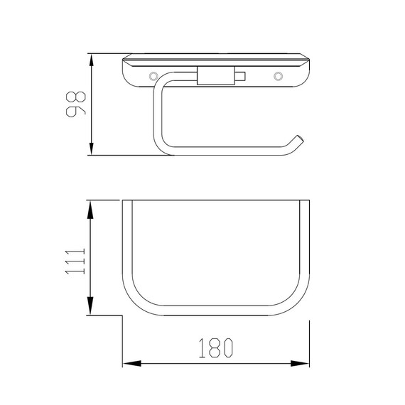 Держатель для туалетной бумаги Abber Nord AA1530G, цвет золото матовое - фото 3