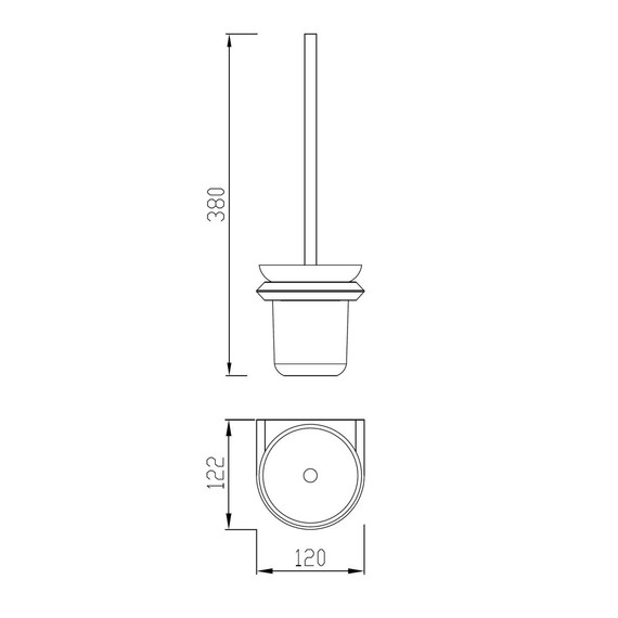 Ершик для унитаза Abber Nord AA1532SP, цвет сатин - фото 3