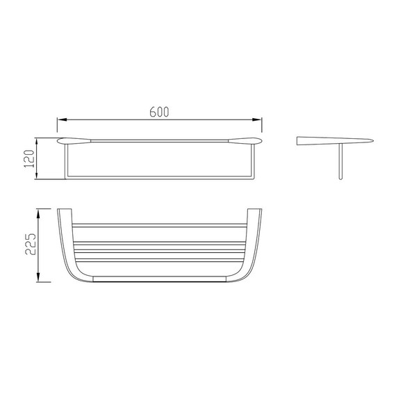Полка для полотенец Abber Nord AA1554SP, цвет сатин - фото 3