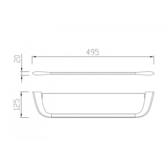 Стеклянная полка Abber Nord AA1555 - фото 3