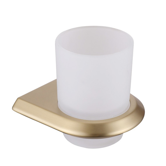 Стакан для зубных щеток Abber Nord AA1556G, цвет золото матовое - фото 