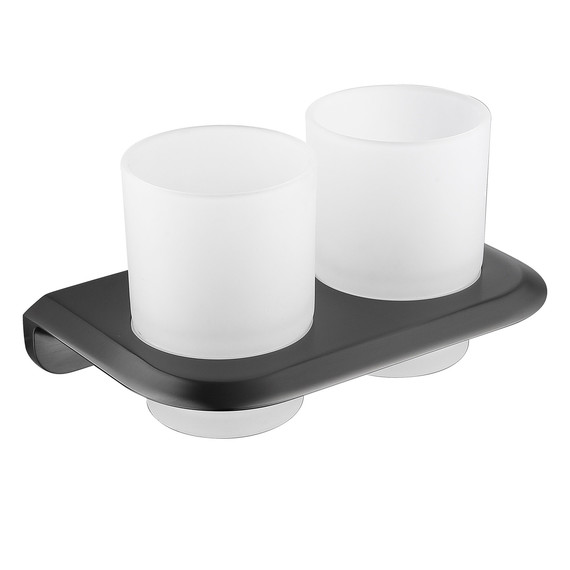 Стакан двойной для зубных щеток Abber Nord AA1557NG, цвет никель - фото 