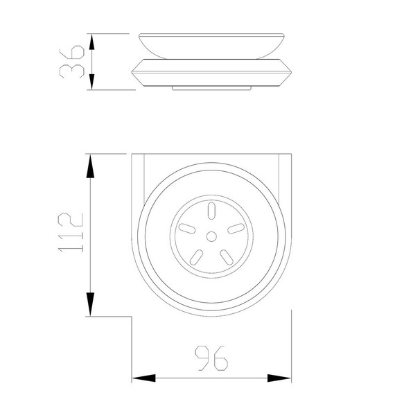 Мыльница Abber Nord AA1558SP, цвет сатин - фото 3
