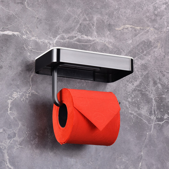 Держатель для туалетной бумаги ABBER Westen AA1730B, цвет чёрный матовый - фото 2