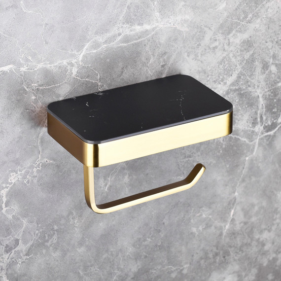 Держатель для туалетной бумаги ABBER Westen AA1730G, цвет золото матовое - фото 2