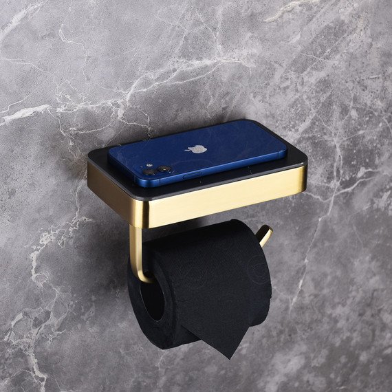 Держатель для туалетной бумаги ABBER Westen AA1730G, цвет золото матовое - фото 3