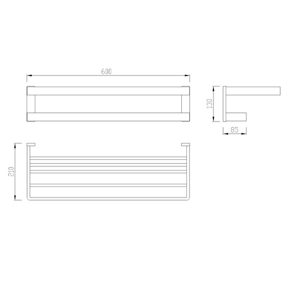 Полка для полотенец Abber Westen AA1758SP, цвет сатин - фото 3