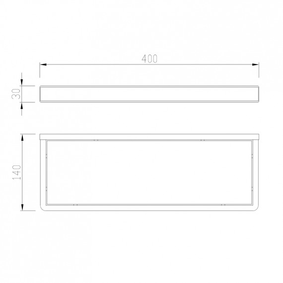 Стеклянная полка Abber Westen AA1759G 40 см, цвет золото матовое - фото 2