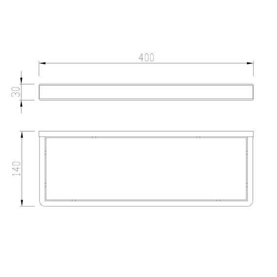 Стеклянная полка Abber Westen AA1759NG 40 см, цвет никель - фото 3