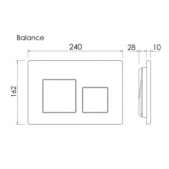 Кнопка смыва Ceramicanova Balance Square CN12-002BN, брашированный никель - фото 3