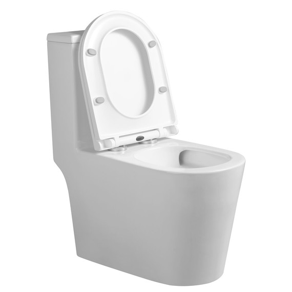 Унитаз-моноблок безободковый Grossman Classic GR-4487SQ с тонкой крышкой микролифт (система смыва Торнадо) - фото 4