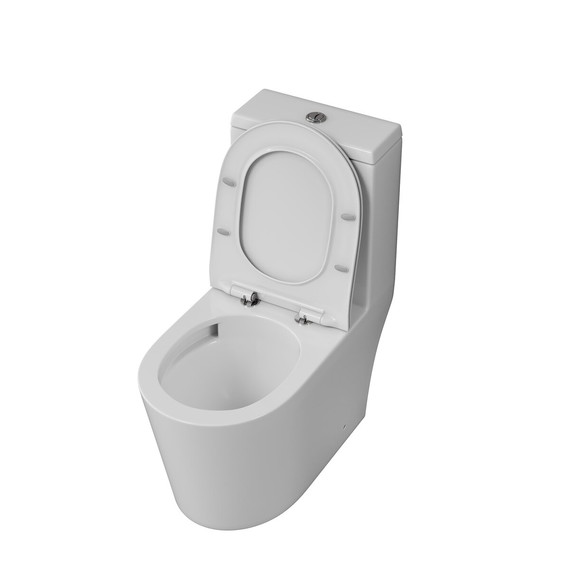 Унитаз-моноблок безободковый Grossman Classic GR-4487SQ с тонкой крышкой микролифт (система смыва Торнадо) - фото 5