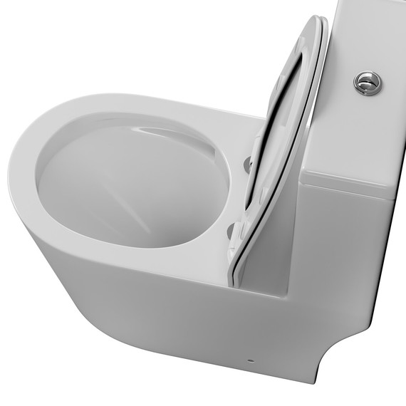 Унитаз-моноблок безободковый Grossman Classic GR-4487SQ с тонкой крышкой микролифт (система смыва Торнадо) - фото 6