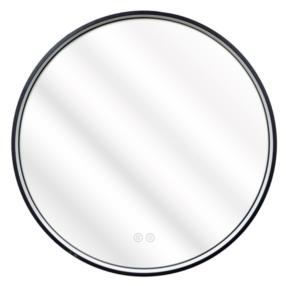 Зеркало Azario Димион 60 см АZ-LED010625 (подсветка, подогрев и сенсорный выключатель) чёрный матовый - фото 