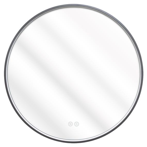 Зеркало Azario Димион 70 см АZ-LED010825 (подсветка, подогрев и сенсорный выключатель) серый матовый - фото 